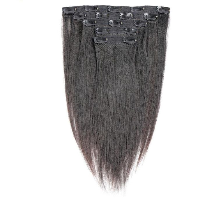 Yaki Straight Black Clip In Extensions